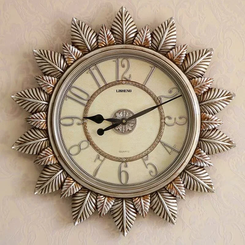American wall clock living room home atmosphere creative mute wall watch modern minimalist fashion light luxury clock