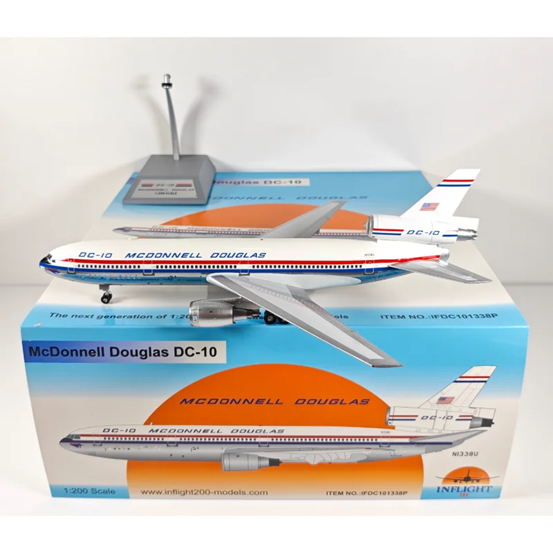 

Inflight 1/200 Scale McDonnell Douglas Original DC-10 N1338U Di-cast Alloy Aircraft Model Collectible Decorative Item Gift