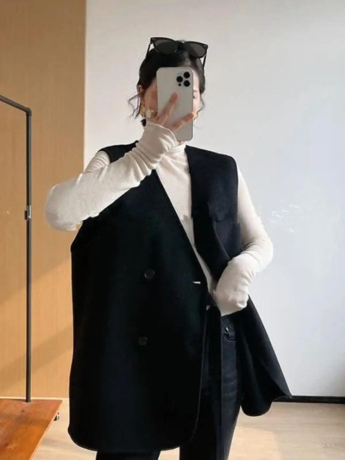 Colete de Lã Plus Size para Mulheres, Cardigan Externo Ele Svel, Top para Mulheres Pesadas até 300 Libras