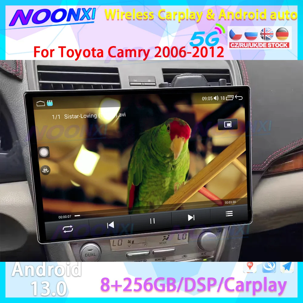 

13,1 Android 13 IPS 2K экран для Toyota Camry 2006-2012 автомобильное радио мультимедийный плеер GPS навигация Carplay видео головное устройство