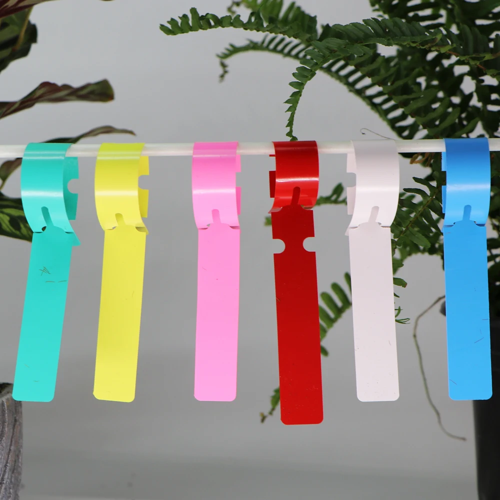 50-100PCS Garden Adjustable Buckle Plant Tag Potted Classification Hang Label Plastic Identification Card Reusable Waterproof
