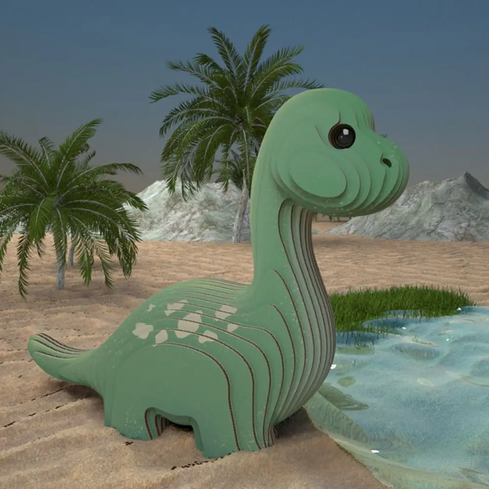

Dinosaur 3D Cardboard Dinosaur Puzzle Three-dimensional Montessori Dinosaur 3D Paper Puzzle Assembly Paper Animal Model