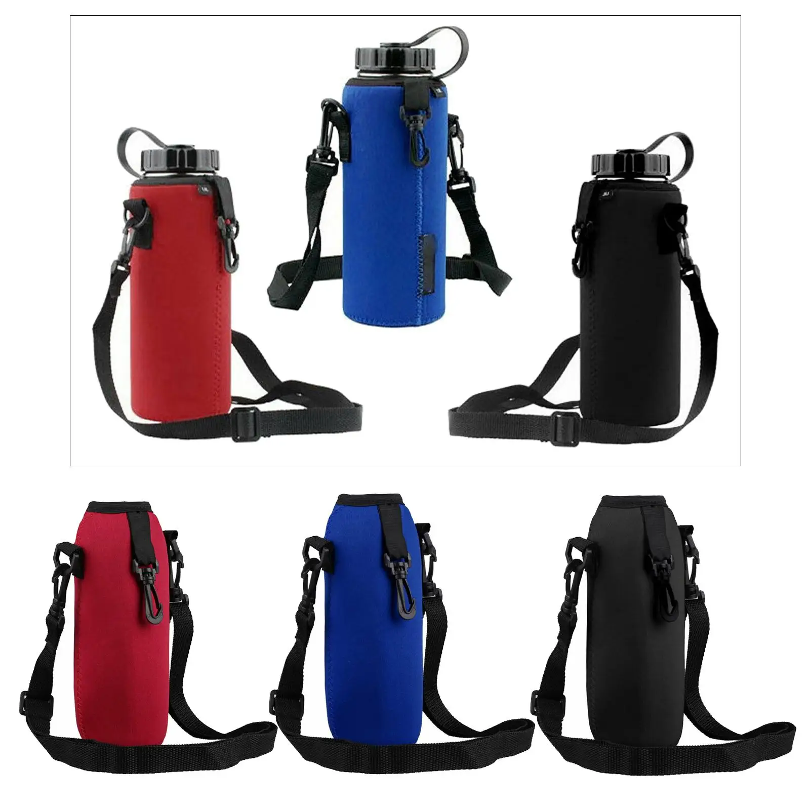 Travel Bottle Holder Insulated Neoprene Cover Bag 500ml