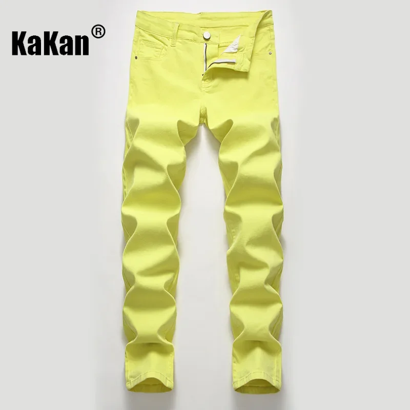 

Kakan - European and American Summer New High Stretch Jeans for Men, Multi-color Cotton Stretch Casual Long Jeans K36-111