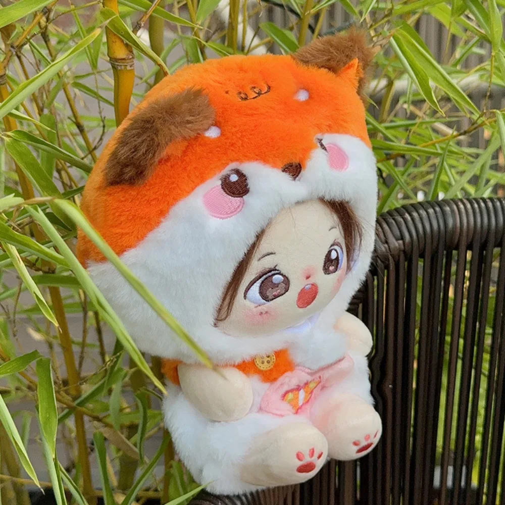 Animal Headcover Cotton Doll Clothes Set Lucky Cat Dress Up Cotton Doll Plush Suit Strap Pants Fashion Plush Dolls Clothes