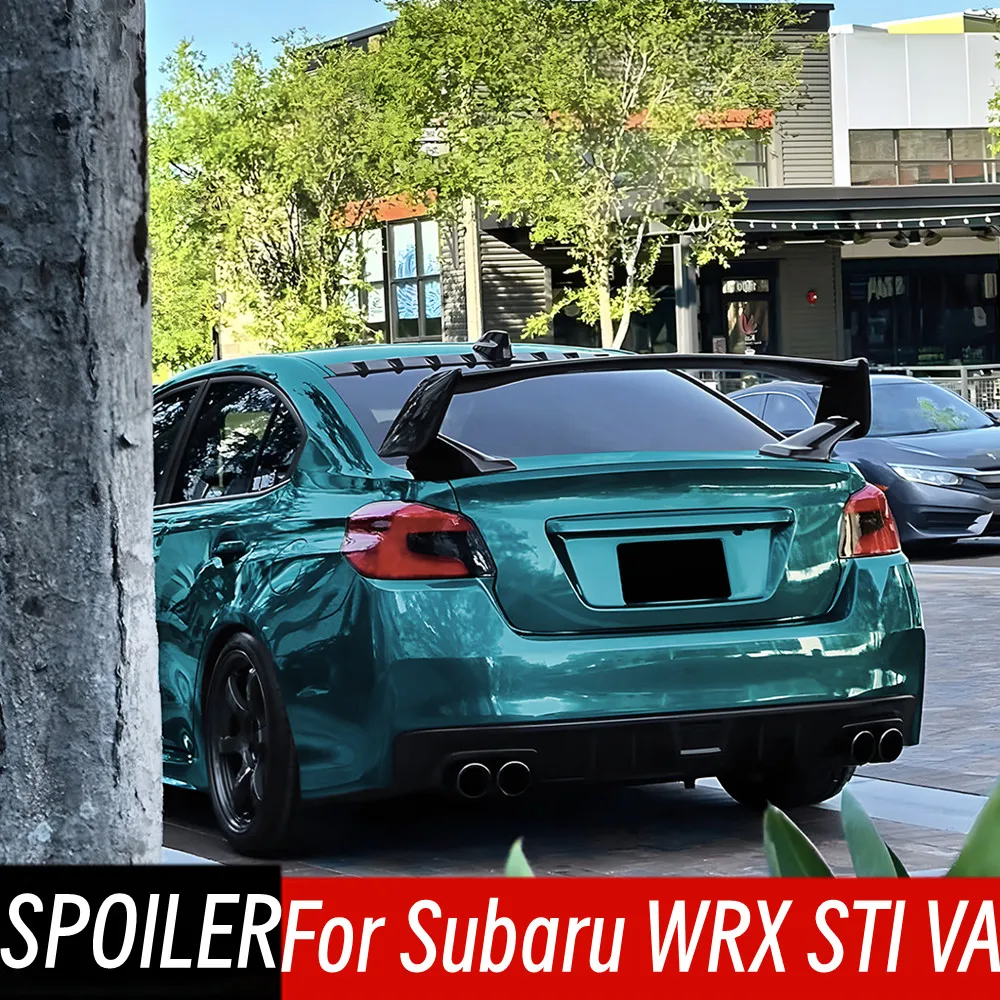 

For 2015-2021 Subaru WRX STI VA Bodykit Car Rear Trunk Lid Ducktail Lip ABS Black Carbon Spoiler Wings Exterior Accessories Part