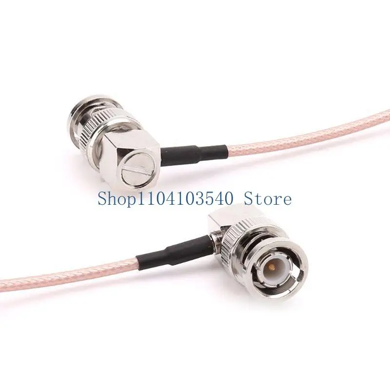 02DC BNC Male Elbow To BNC Male Elbow RG316 Pigtail Cable RF Coaxial Cables Camera Vi