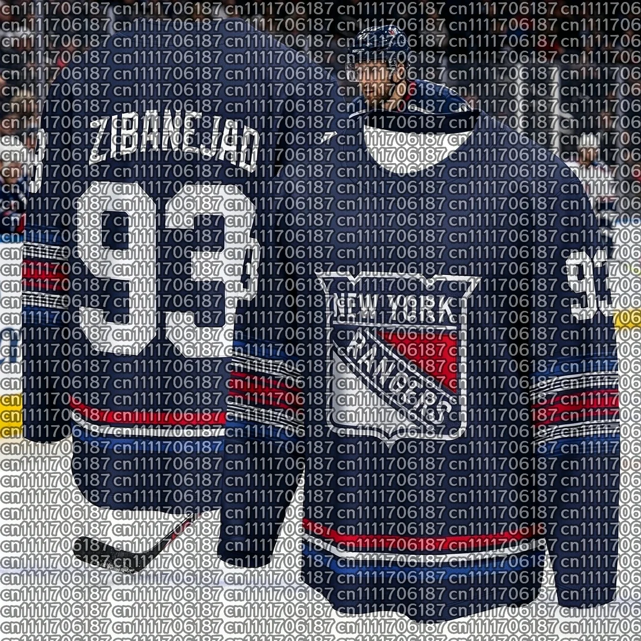 Men's New Ice Hockey Training Suit - Raptor 3D Printed Sports Fast Drying, Moisture Absorbing, Navy Blue Long Sleeved Home