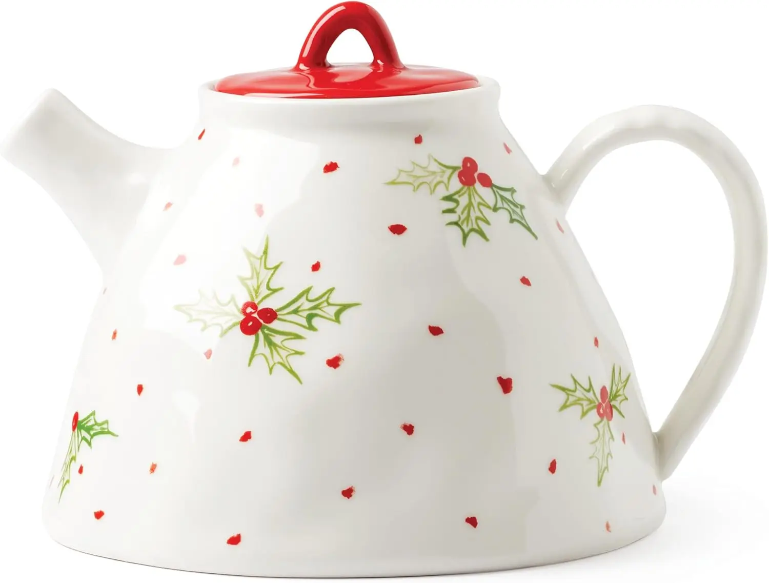 

Bayberry Teapot, 1.61, Red & Green,Measures 5.25" x 7.5"Diameter; 32-oz capacity