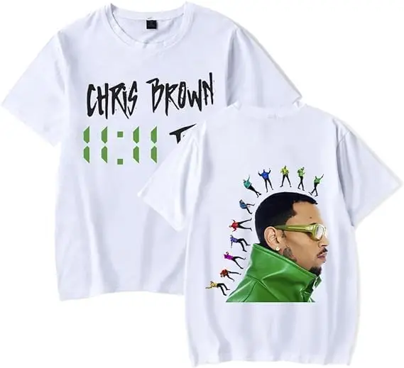 Chris Brown 11 11 Tour Shirts Summer Cosplay Short Sleeve T Shirt Touring Logo for