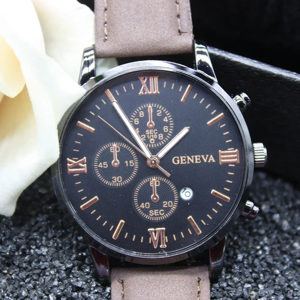 5ชิ้นชุดนาฬิกาข้อมือควอตซ์แฟชั่นสไตล์เรียบง่ายหน้าปัดกลมเรียบง่ายน้ำหนักเบาหรูหรารวมถึงกล่องสร้อยข้อมือสำหรับทุกการสแกน