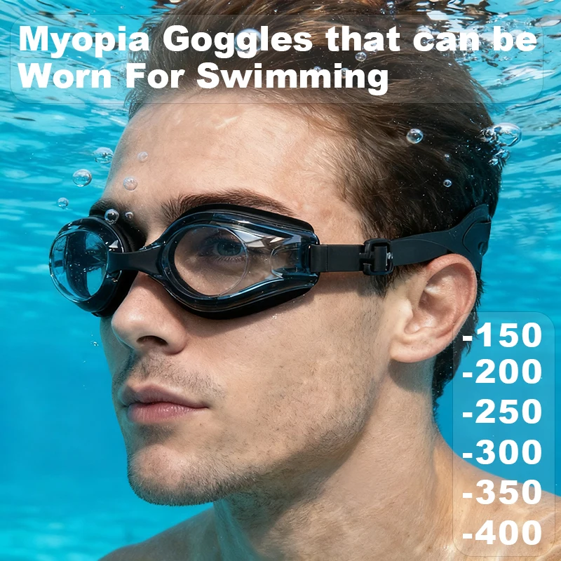 Männer Frauen Schwimmen Myopie Brille Schwimmen Brille Wasser Sport Wasserdichte Brillen -1,5 -2,0 -2,5 -3,0 -3,5 -4,0 HD Anti Nebel Objektiv