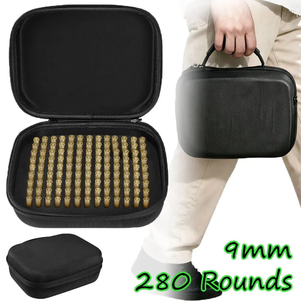 216/280/468 Rounds Double Layer Ammo Storage Pouch Ammo Storage Box 9mm .22LR Bullet Box Cartridge Bag Hunting Bullet Organizer