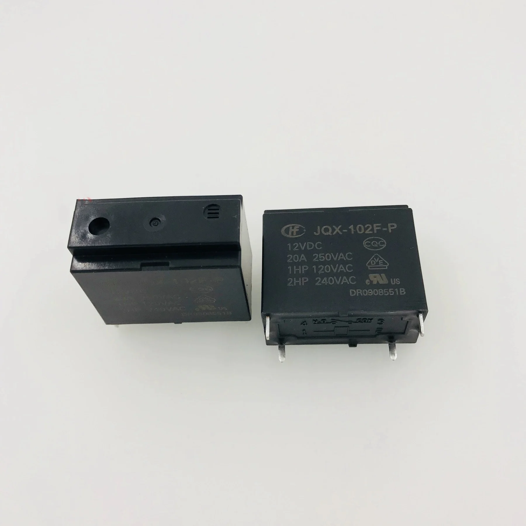 Hongfa relay JQX-102F-P-12VDC, set of normally open 4-pin 20A250VAC air conditioning special relay