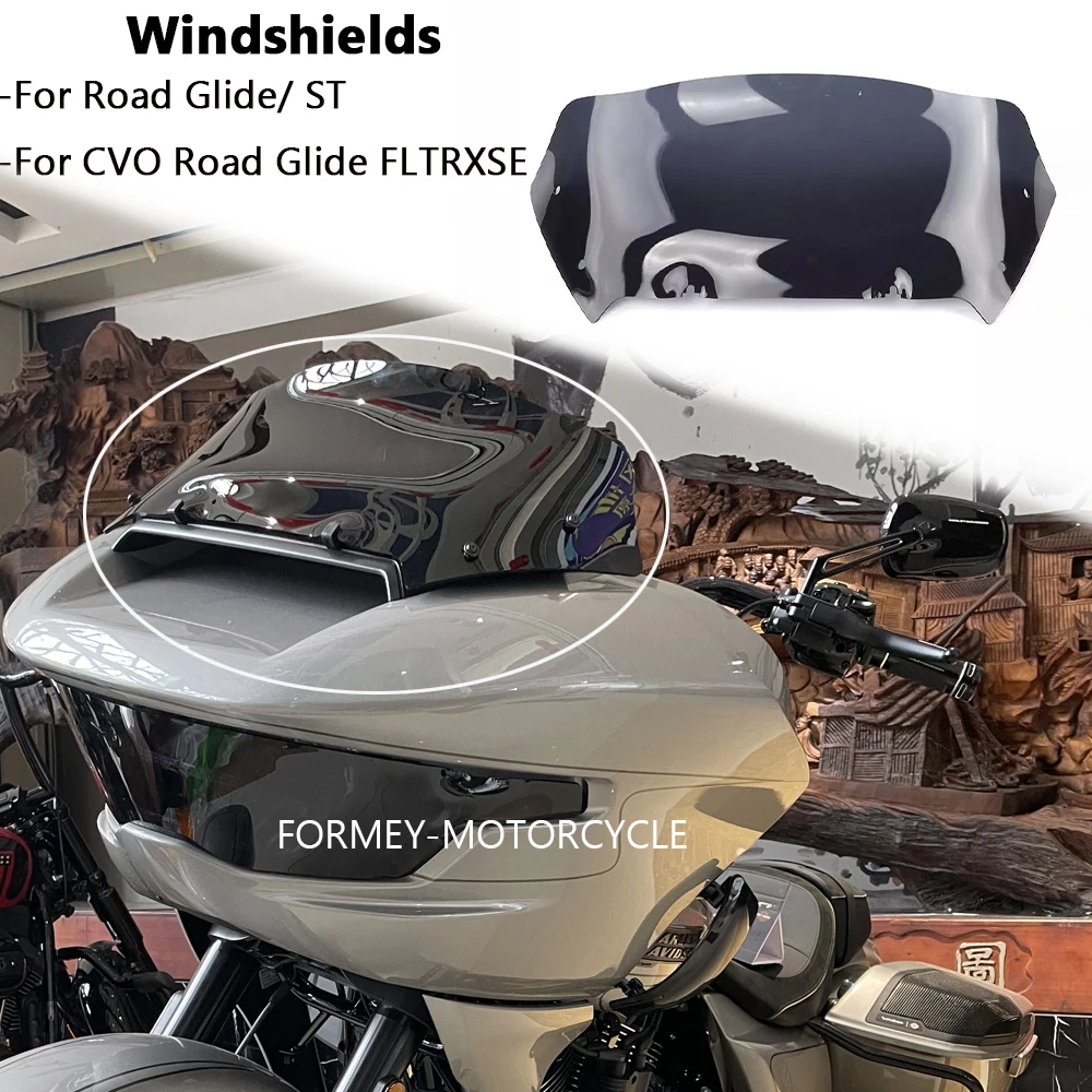 For Harley TOURING CVO 121 117 Road Glide ST FLTRXSE 2023 2024 Motorcycle Accessories Windscreen Wind Deflector 9