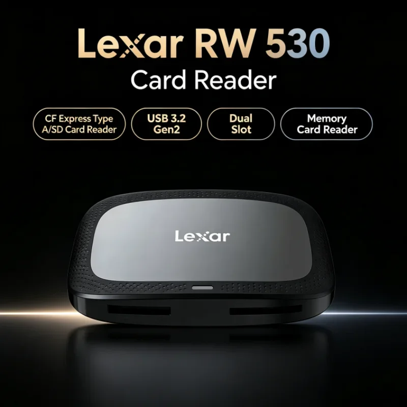 Lexar CFexpress Type A / SD Memory Card Reader Dual Slot CFA Max 900MB/s RW530 USB 3.2 Gen2 SD Card Reader