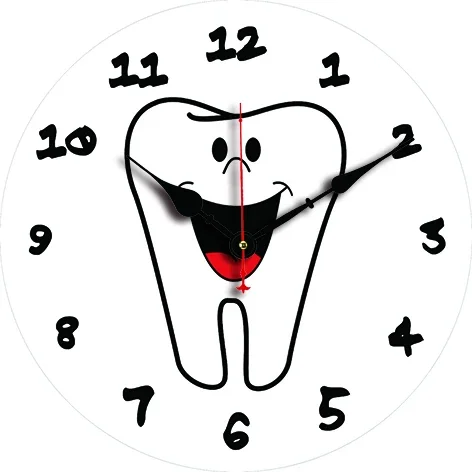 Teeth Custom Large Clock Living Room Home Decor Round Wall Clock Quartz Table Clock Children Bedroom Decoration Wall Watch