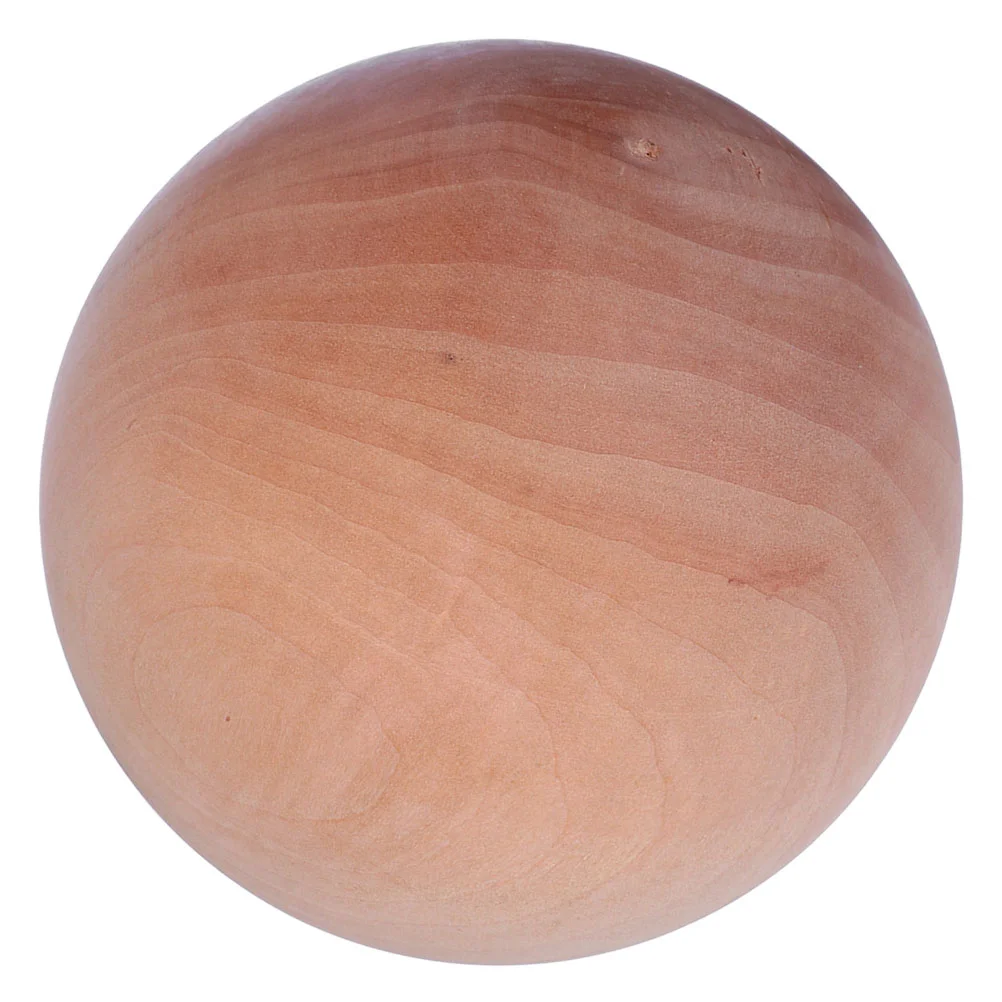 Round Wooden Bille 8Cm Unfinished Sphere Wood Bille Without Holes Hardwood Wood Sphere Wood Beads Sphere