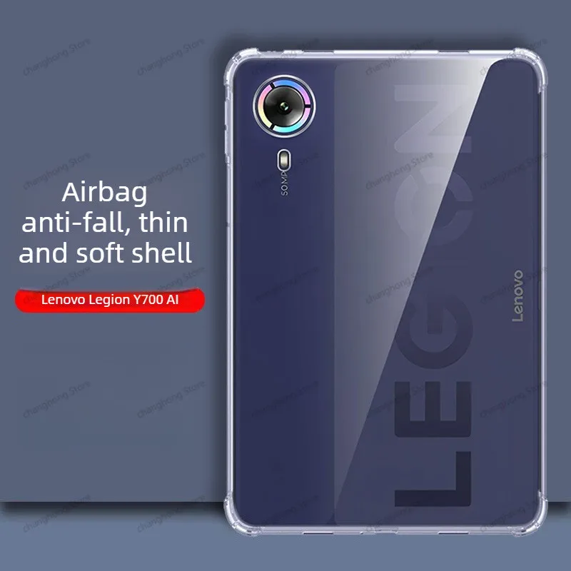 Clear Case for Lenovo Legion Y700 AI 8.4 inch Tablet 2026 Model TB324ZC Soft Flexible Case Transparent TPU Back Cover