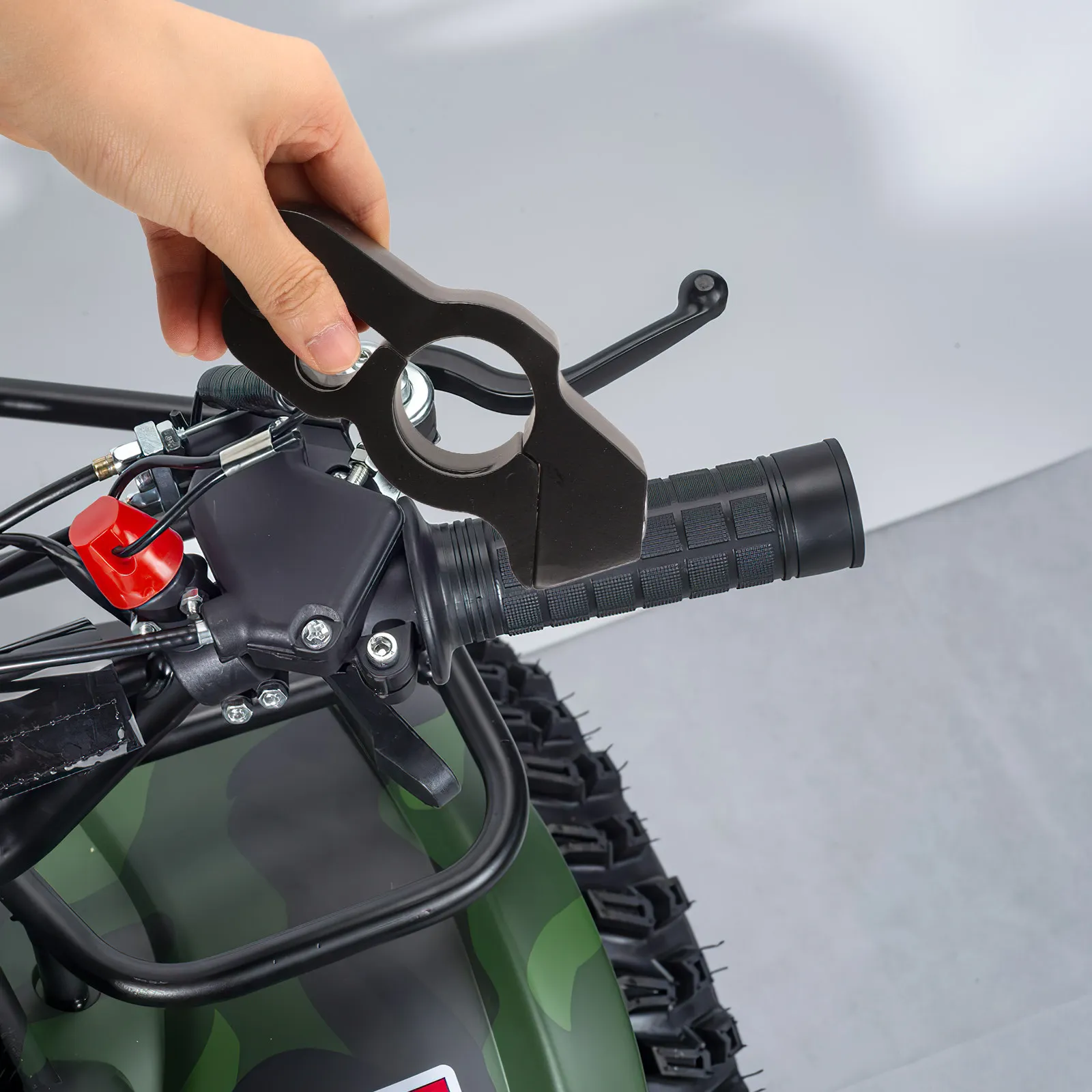 

Motorcycle Handlebar Lock High Strength Aluminum Alloy Anti-Theft For Scooter Moped Atv Brake Throttle Heavy Duty Security