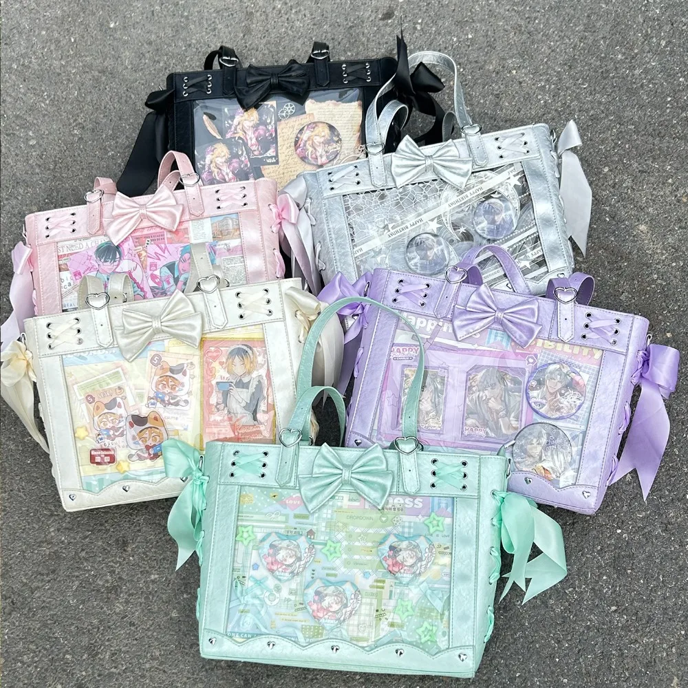 

Bandage Bow Shoulder Ita Bag High Capacity Sac Femme Daily Using Bolso Original Bags for Woman Gothic Hot Girl Bolsos Mujer