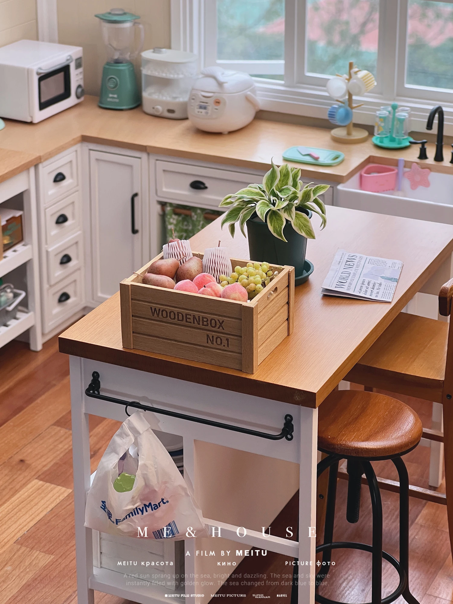 1/6 인형 집 모델 가구 액세서리, 미니 모델 보관, 나무 상자