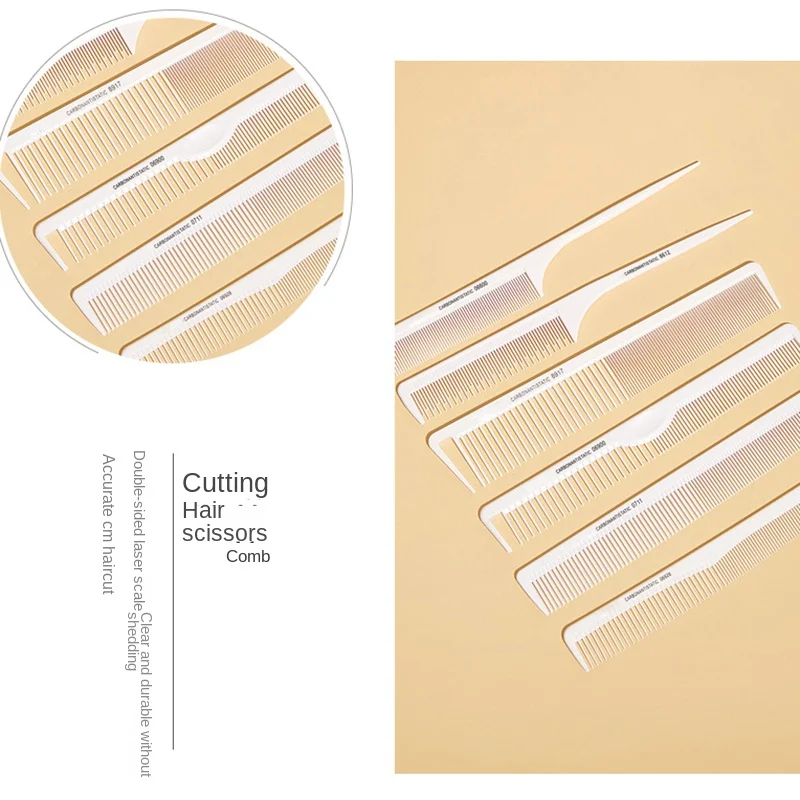 Hairdressing Carbon Comb Professional Hairdresser Cutting Comb Anti Static Hair Comb Haircut Tools Barber Hair Styling Comb