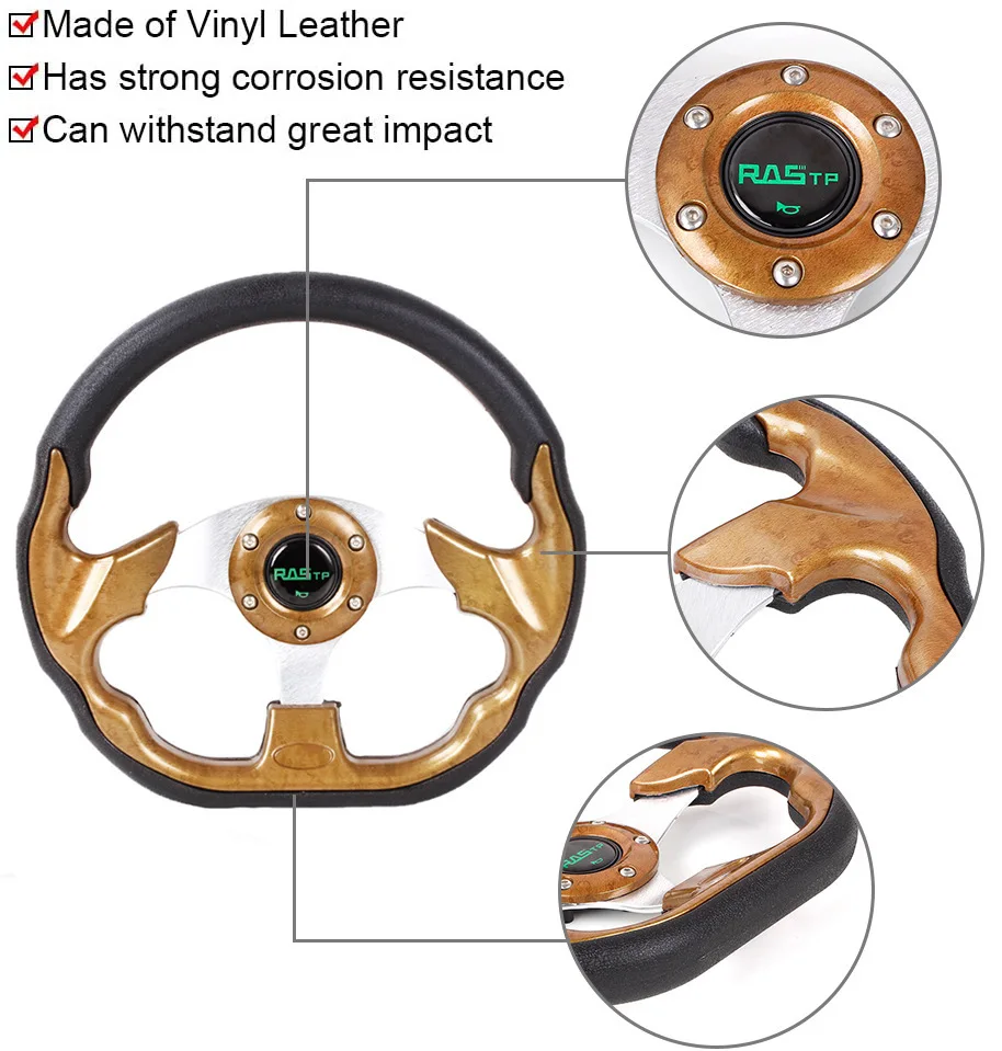 Universal 320MM Sport Steering Wheel Four Season Use Fit Karting Vehicle Sim Racing Game Mod Parts