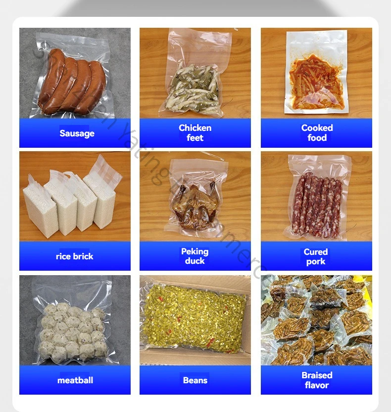 Electric Food Vacuum Packaging Machine Commercial Meat Preservation Plastic Vacuum Sealing Machine Wet Dry Dual Use