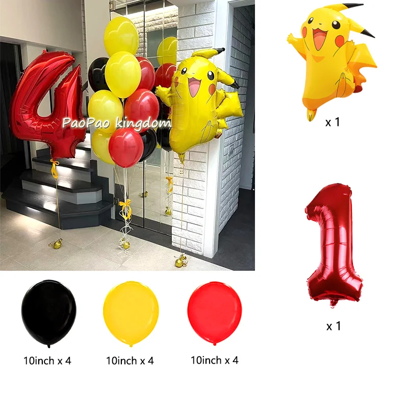 Bestseller Pikachu Ballon-Set Cartoon-Charakter Luftballons für Babyparty Geburtstagsdekoration – Detail 10