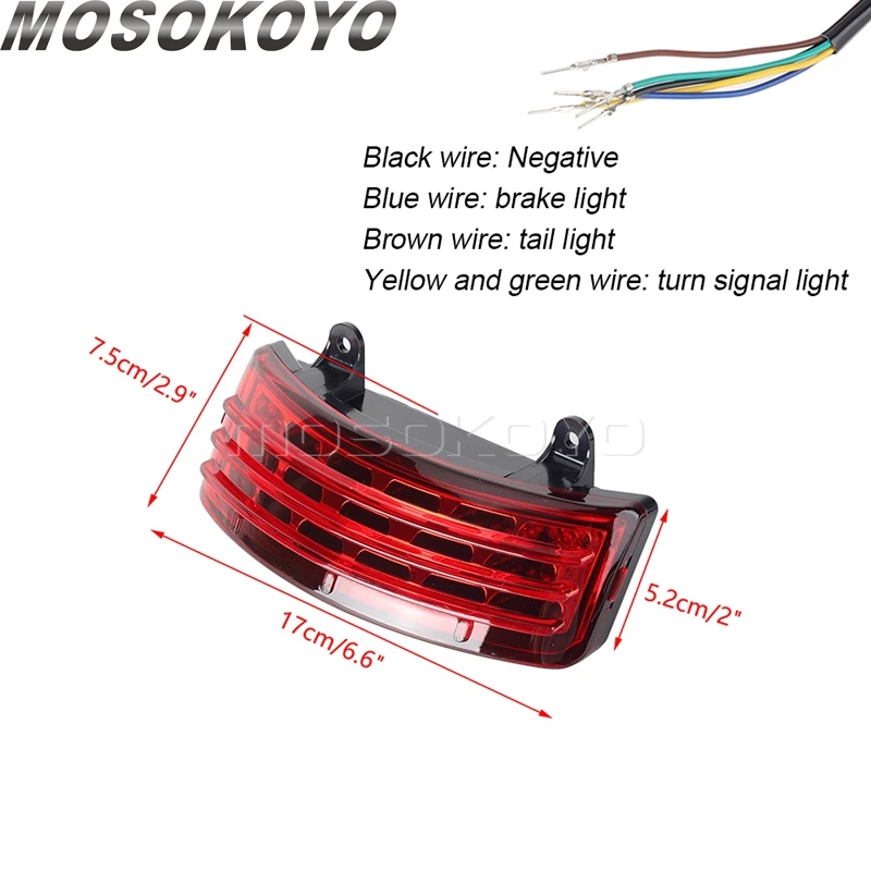 Motocykl Tri-Bar LED tylny błotnik hamulec lampa kierunkowskazu tylnych świateł przydymione soczewki dla przemieszczanie się po ulicy Harley Touring FLHX FLTRX — zdjęcie 5