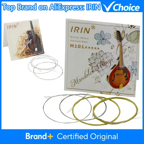 IRIN-Juego de cuerdas de mandolina, 8 Uds., acero chapado en plata, aleación de cobre, piezas de mandolina enrolladas, accesorios para instrumentos de cuerda