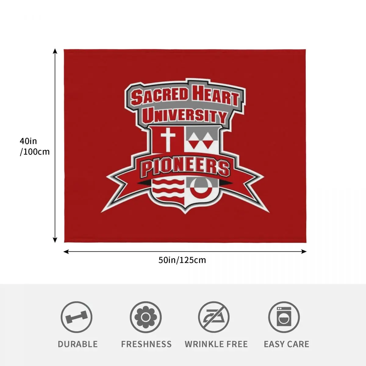 Manta de tiro de la Universidad del Sagrado Corazón, cálida para invierno, fundas de cama más suaves, mantas