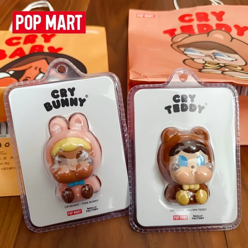 

New Genuine Popmart Crying Babe Crying Bear Crying Rabbit Serie Suspension Card Blind Box High Quality Handmade Toy Cute Gift