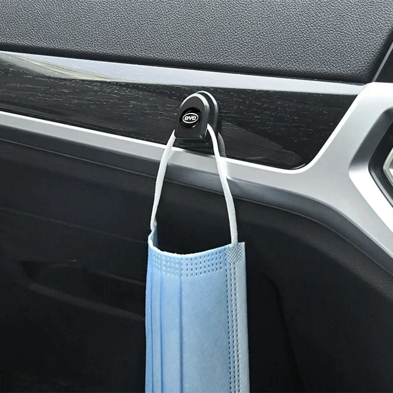 

Durable Mini Car Adhesive Hanger for BYD Seal Dolphin Yuan Plus Seal U Frigate 07 Tang EV 2/4Pcs USB Cable Key Headphone Hook