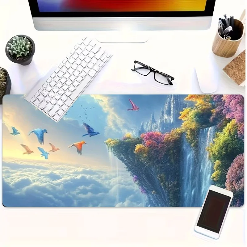 Magical Cloud Castle Mouse Pad, Rubber Material, Multiple Specifications Available,Programmers And Gamers, Perfect As Graduation