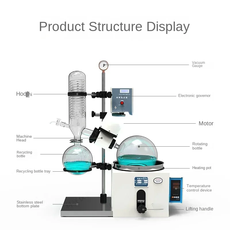 Hot sales Rotary Evaporator Re-201 Vacuum Distillation Separation Purification Crystallization Laboratory Evaporator 5L