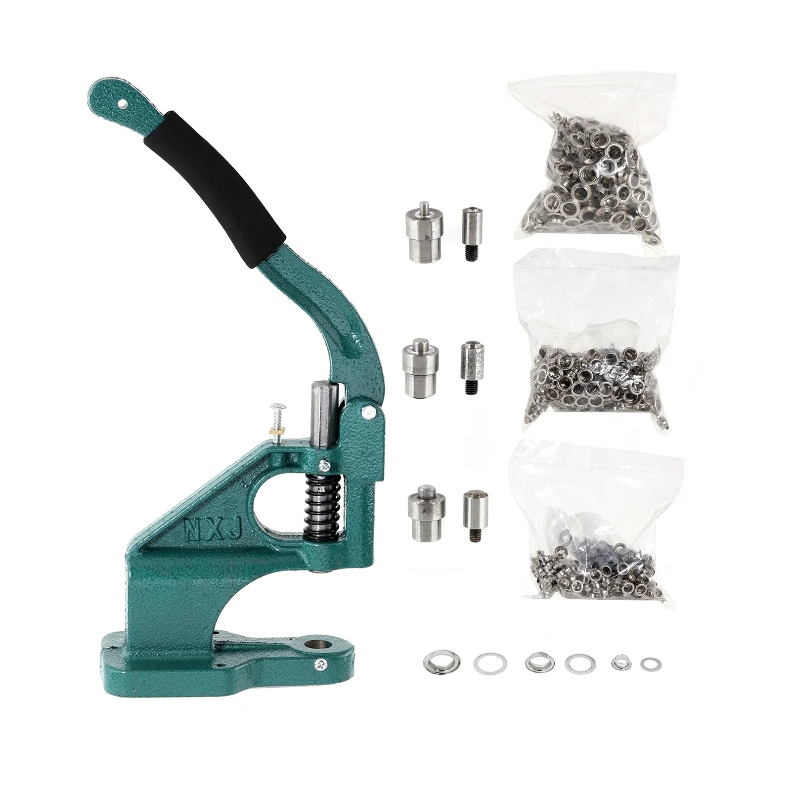 Manual Buttonhole Machine Household And Factory Tools Set Hand Button Punching Eyelets Machine 3Pcs Dies And 1500Pcs Grommets