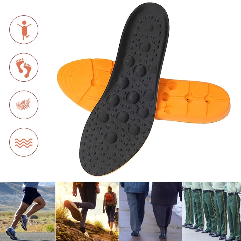 1 Pair Comfortable Replacement Shoe Insole Inserts Foot Massage Breathable Shoes Soles Relief Insoles for Working Daily Use