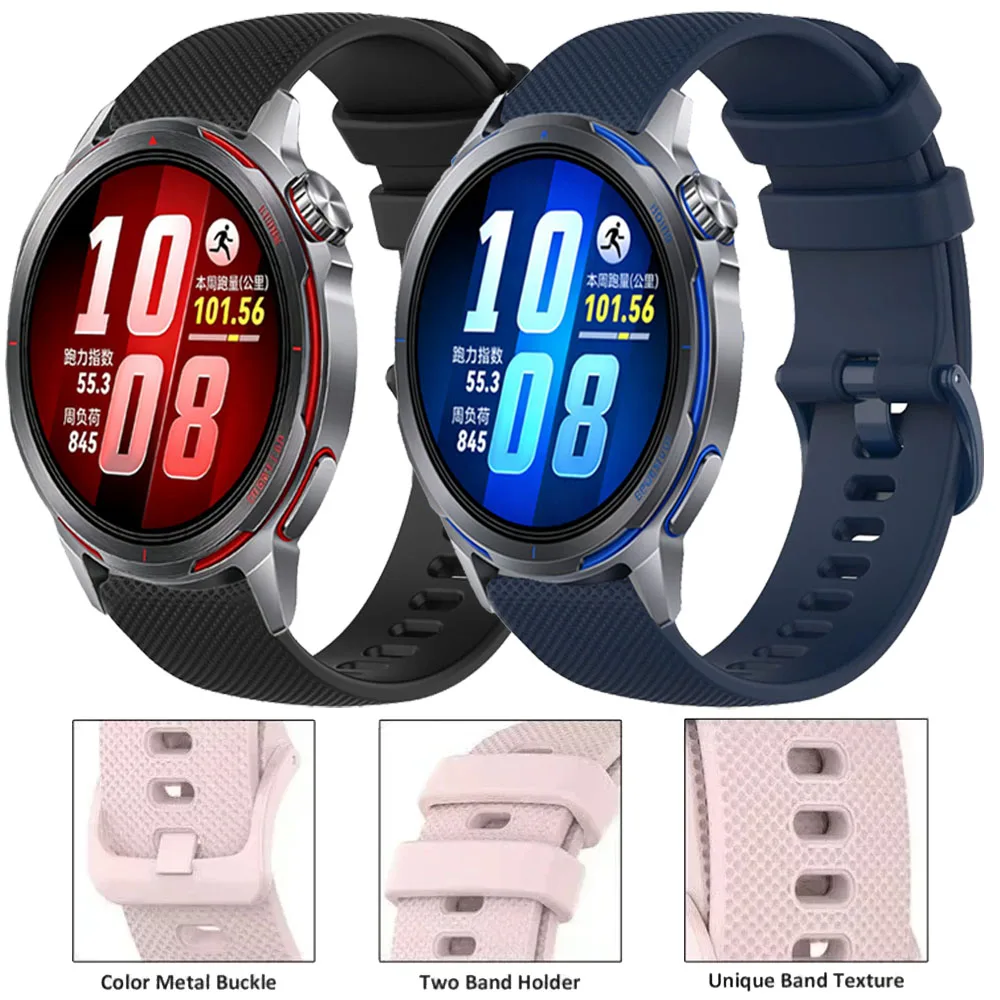 20mm 22mm Silikonarmband für Huawei Watch GT Runner 2/Ultimate 2 Ersatzband für Amazfit Active 3/2/Max/Balance 2-1/Bip 6-5