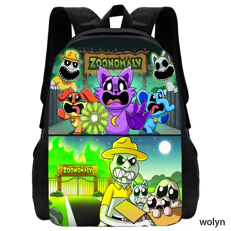 Zoonomaly Prints School Backpack for Child ,Cartoon School Bags for Boys Girls ,Light Weight  and Durable Kids Backpack