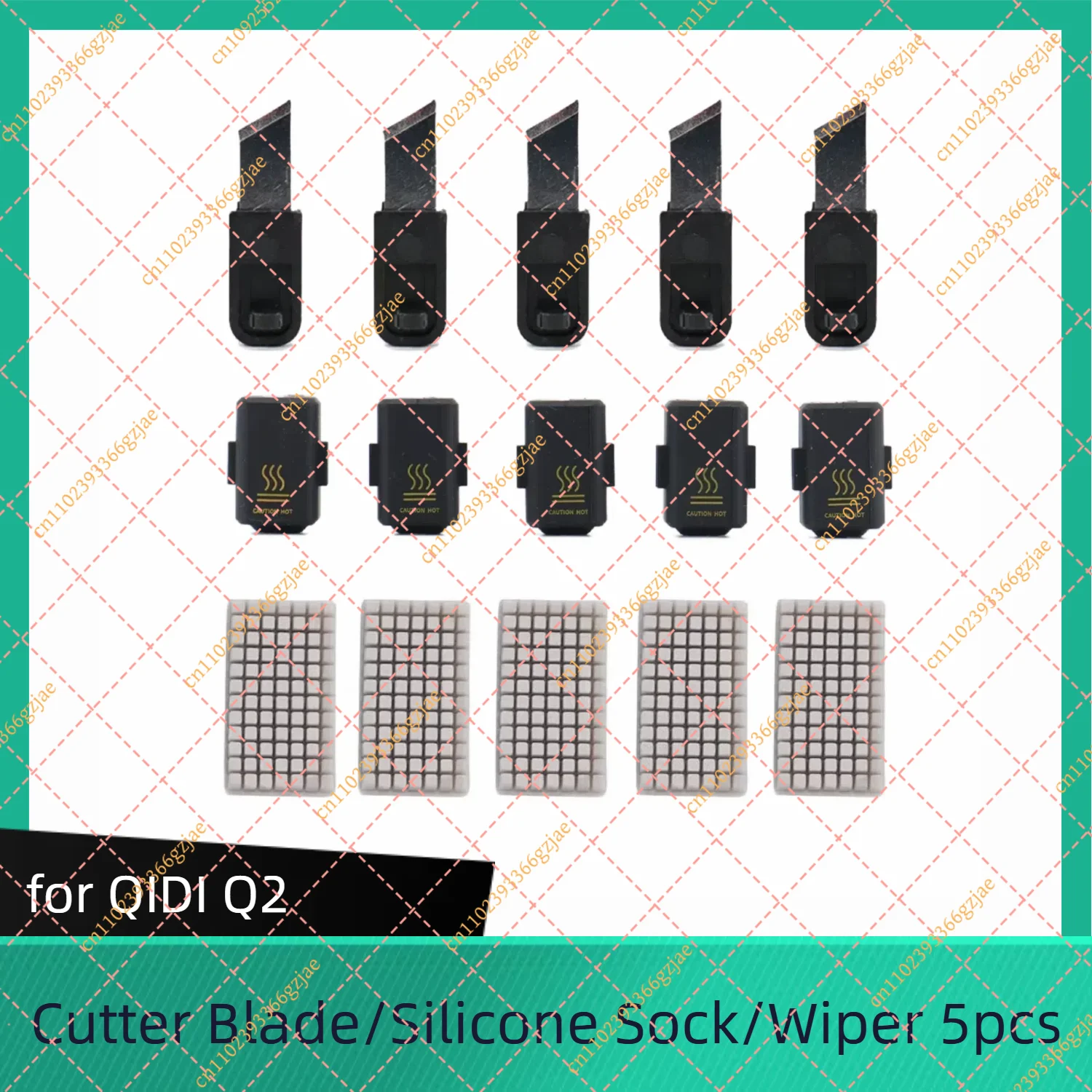 for QIDI Q2 Hotend Silicone Sock Protector Cutter Blade for QIDI Tech Q2 Silicon Wiper 3D Printer Parts