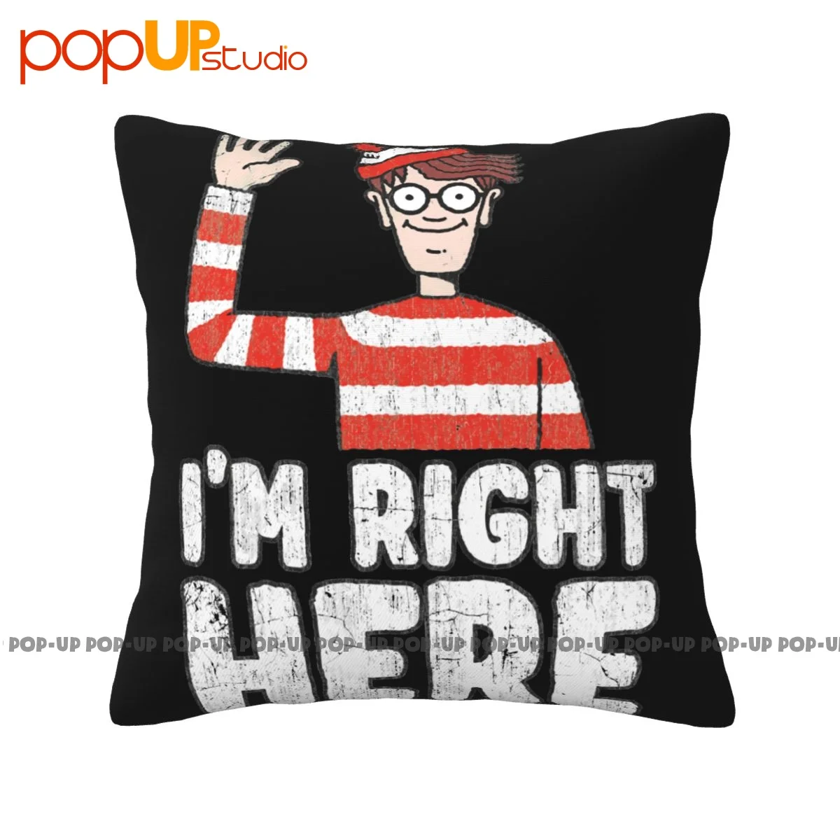 Thick Wheres Waldo Im Right Here Pillowcase Throw Pillow Cover Soft Skin