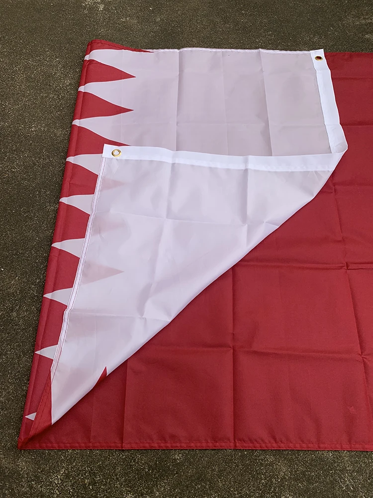 90x150 سنتيمتر علم قطر بوليستر عالي الجودة معلق على الوجهين علم قطر ديكور داخلي وخارجي لافتة