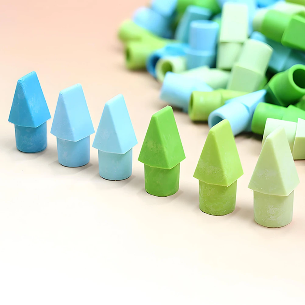 250 шт. ластики для карандашей, милые защитные колпачки из TPR, объемные мини-ластики забавной формы, долговечные цвета, устойчивые к выцветанию