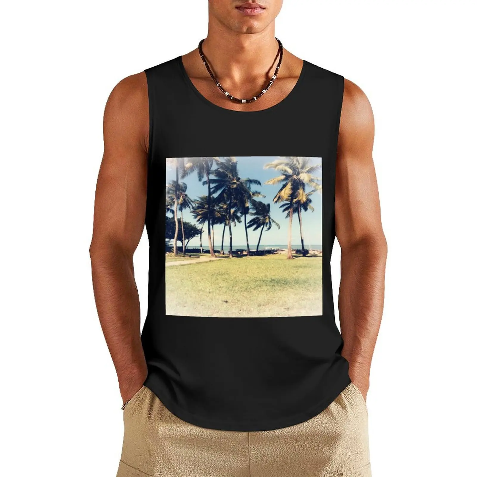 Mombasa beach Tank Top vests for men sleeveless man shirts