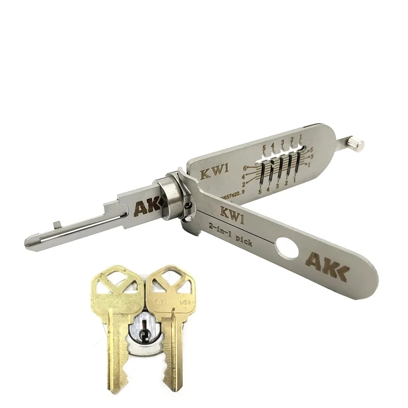 

New Style KW1 Lishi 2in1 Style For Kwikest Lock Locksmiths tool Civil lock core Door Open tool
