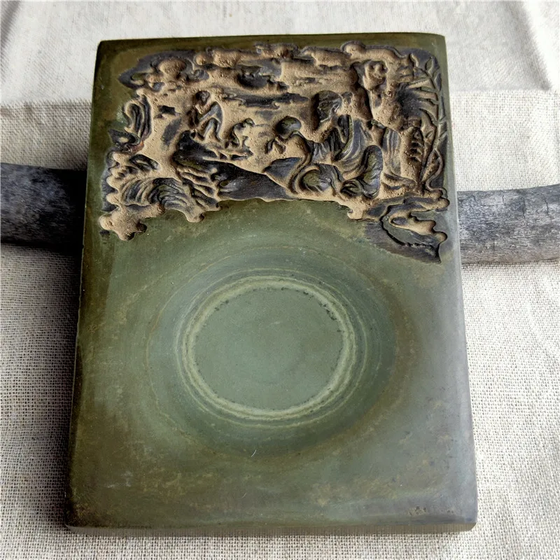 Four Treasures of the Study Stone Inkstone Qingshi Inkstone 084713 Monkey Birthday 10 * 15cm