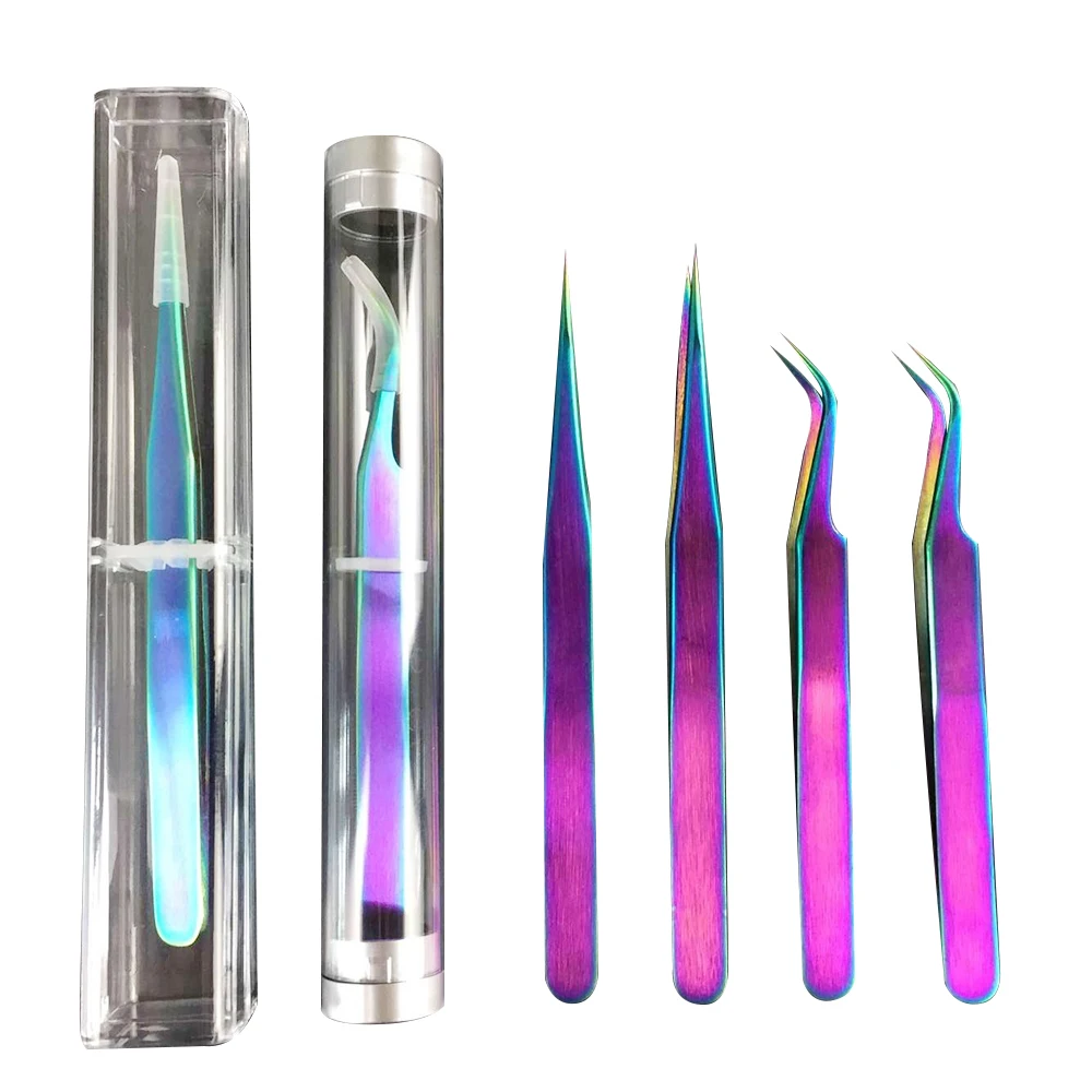 2023 Precision Industrial Tweezers Anti-static Curved Straight Tip Stainless Forceps Phone Repair Hand Tools Sets