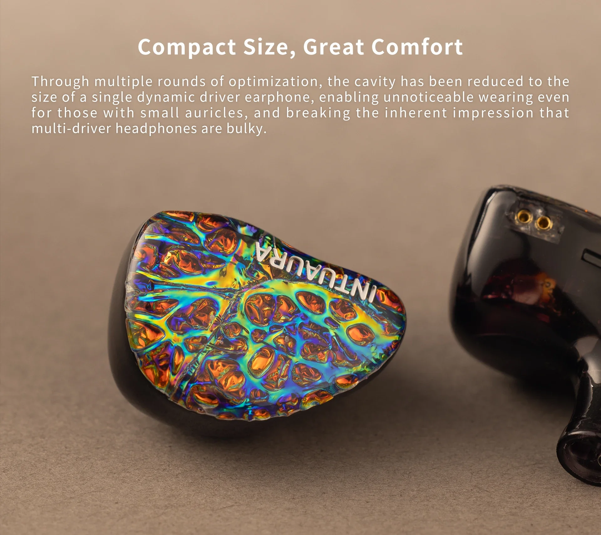 سماعة أذن INTUAURA Uniqueness HIFI لاسلكية متعددة السائق IEM مع جهير صفر التخميد وأنابيب صوتية ثلاثية